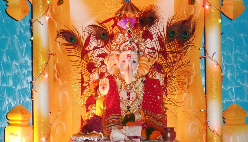 Beauty of Ganesh Decorations at Home