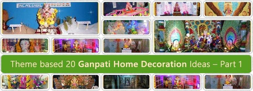 Theme based 20 Ganpati Home Decoration Ideas - Part 1 Theme Based 20 Ganpati Home Decoration Ideas - Part 1